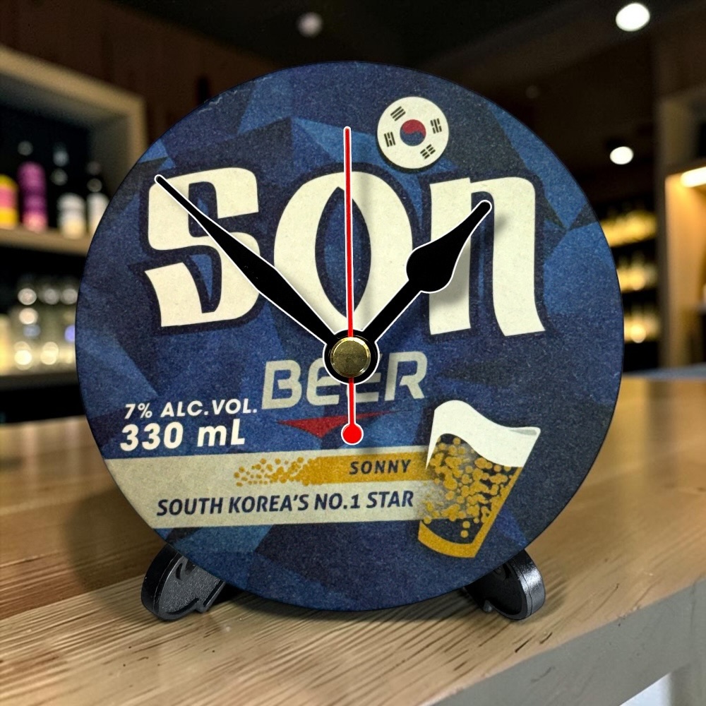 Tottenham Hotspur Novelty Upcycled Beer Mat Clocks With Display Stand – Son