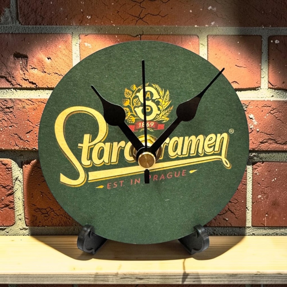 Novelty Beer Mat Clocks With Display Stand – Staropramen