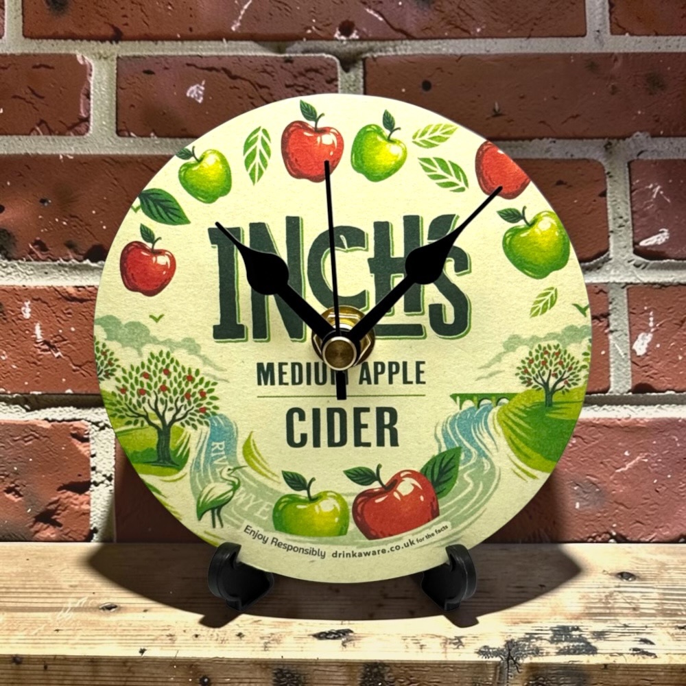 Novelty Beer Mat Clocks With Display Stand – Inches Light Green