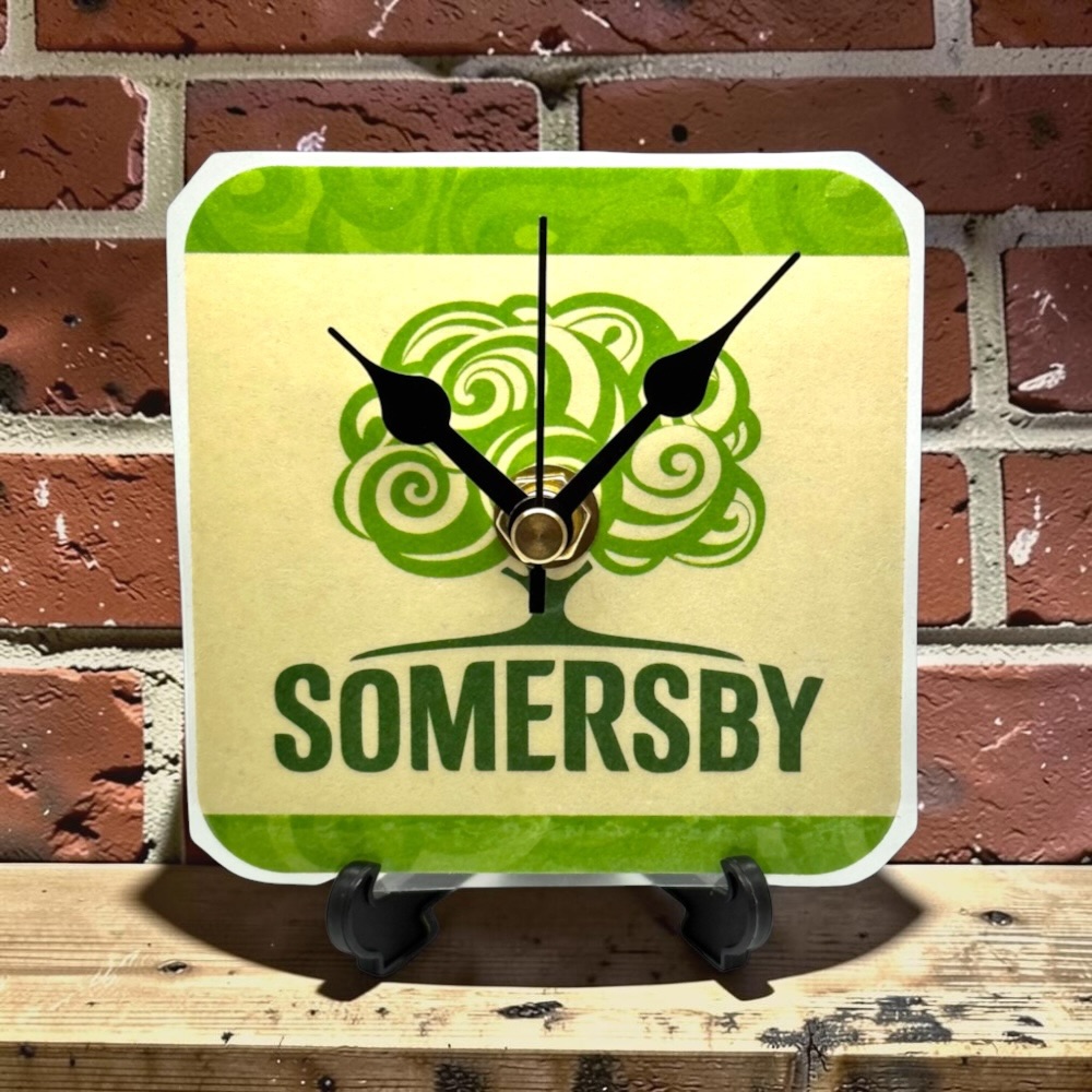Novelty Beer Mat Clocks With Display Stand – Somersby