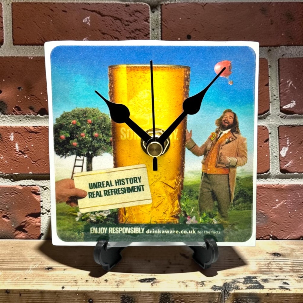 Novelty Beer Mat Clocks With Display Stand – Somersby 01