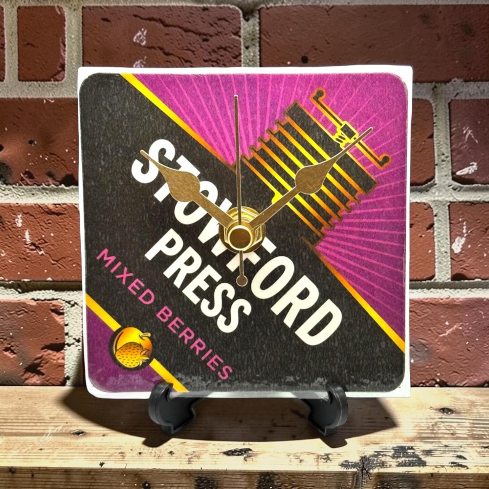 Novelty Beer Mat Clocks With Display Stand – Stowford Press Mixed Berries
