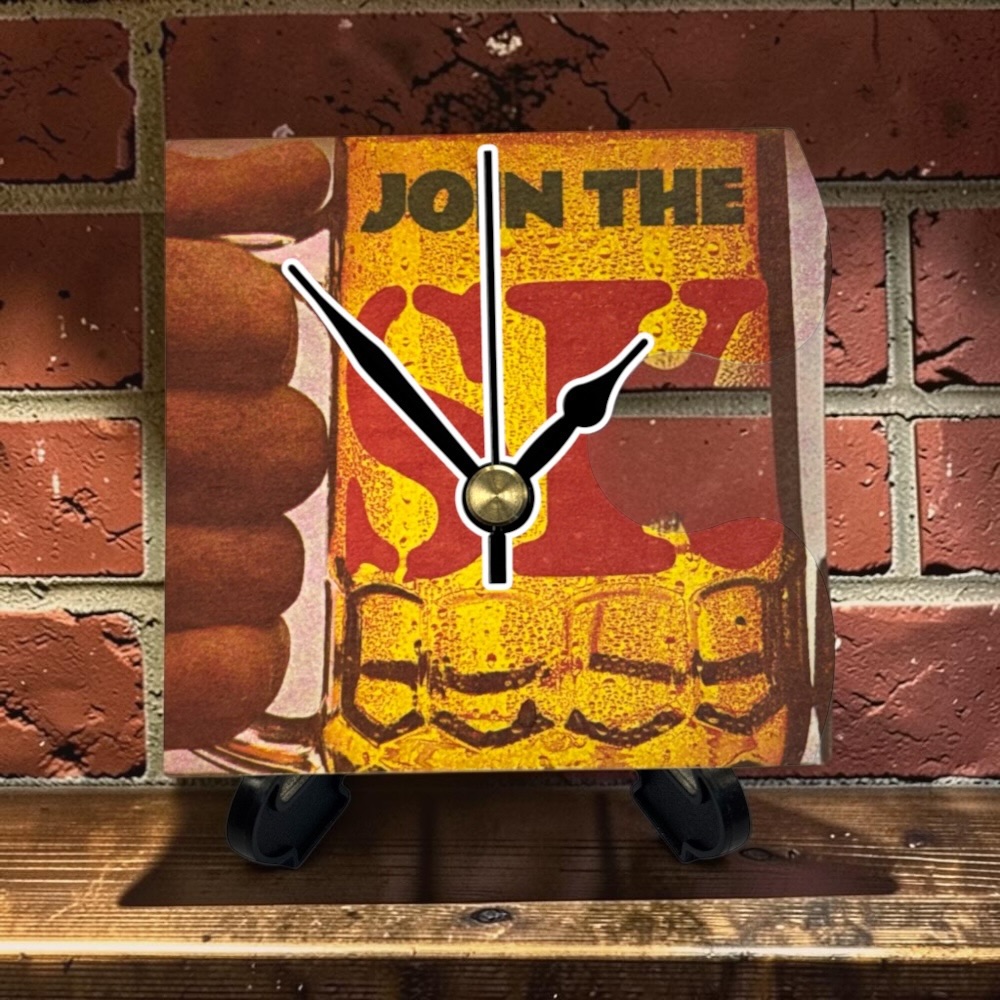 Novelty Beer Mat Clocks With Display Stand – Skol