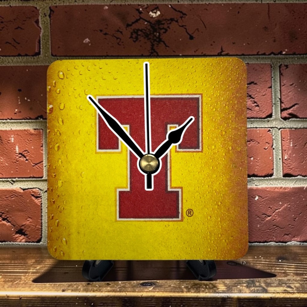 Novelty Beer Mat Clocks With Display Stand – Tennent's 01