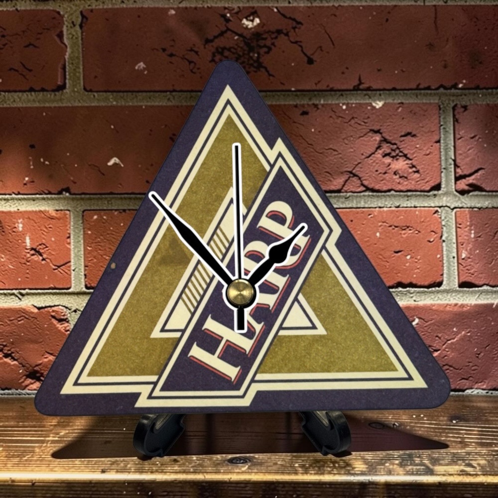 Novelty Beer Mat Clocks With Display Stand – Harp 06