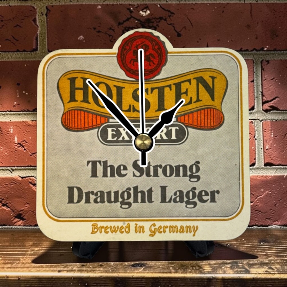 Novelty Beer Mat Clocks With Display Stand – Holsten Export 01