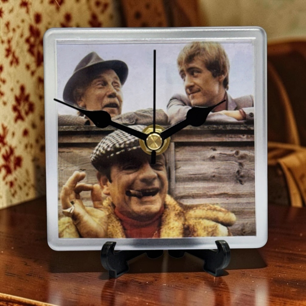 Only Fools and Horses Square Handmade Desk Clock Trotters Memorabilia Image 2