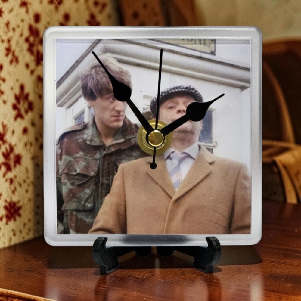 Only Fools and Horses Square Handmade Desk Clock Trotters Memorabilia Image 4