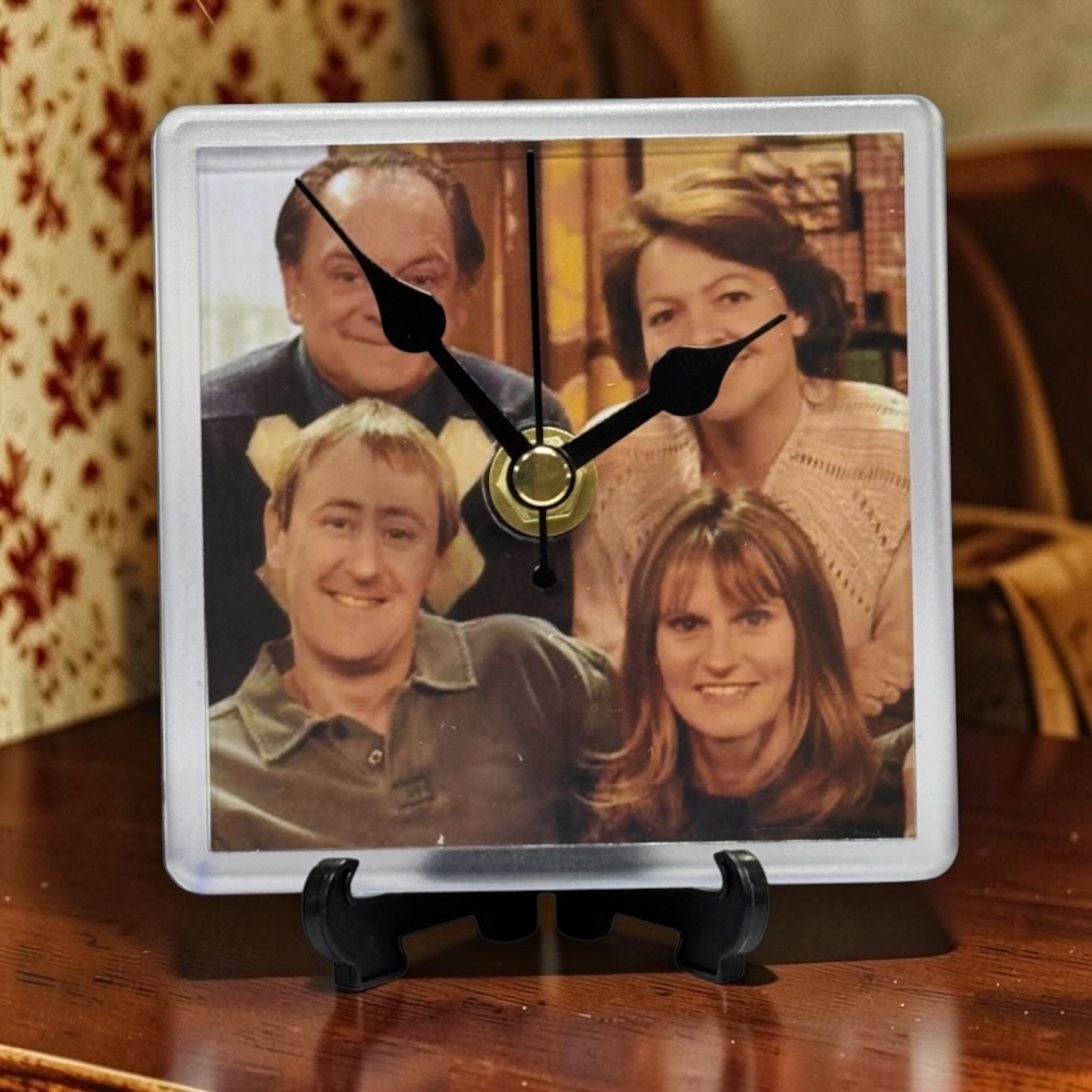Only Fools and Horses Square Handmade Desk Clock Trotters Memorabilia Image 8
