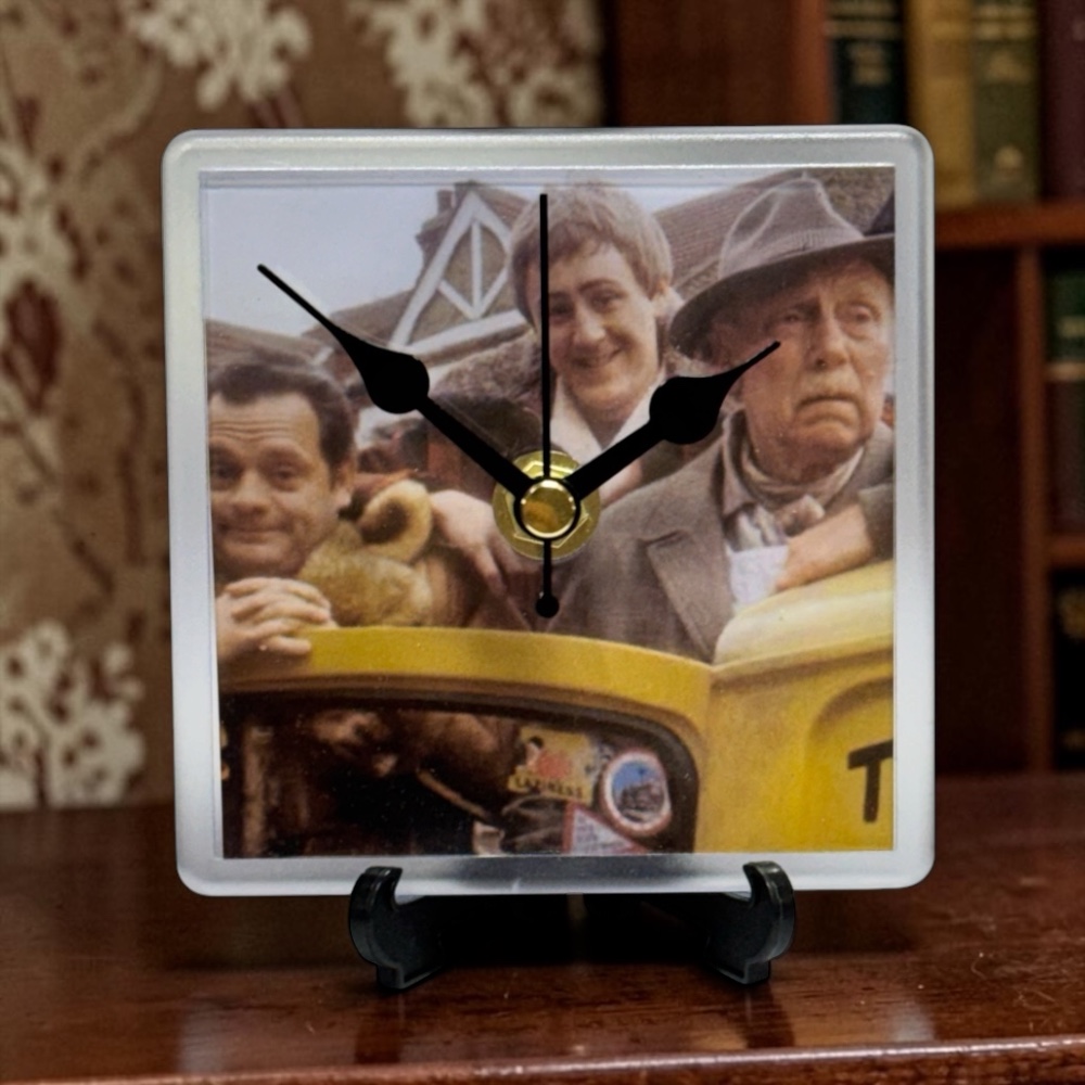Only Fools and Horses Square Handmade Desk Clock Trotters Memorabilia Image 10