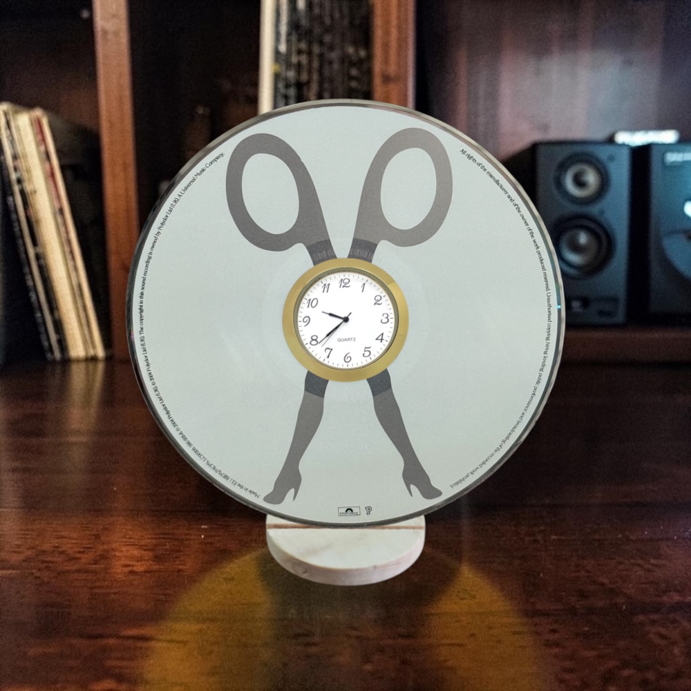 Scissor Sisters CD Desk Clock Upcycled Music Fan Gift Man Cave Home Bar