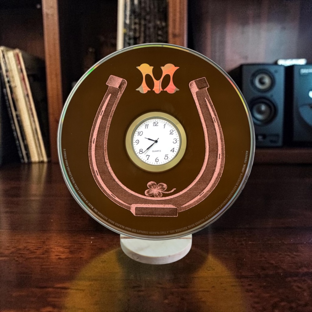 Madonna CD Desk Clock Upcycled Music Fan Gift Man Cave Home Bar