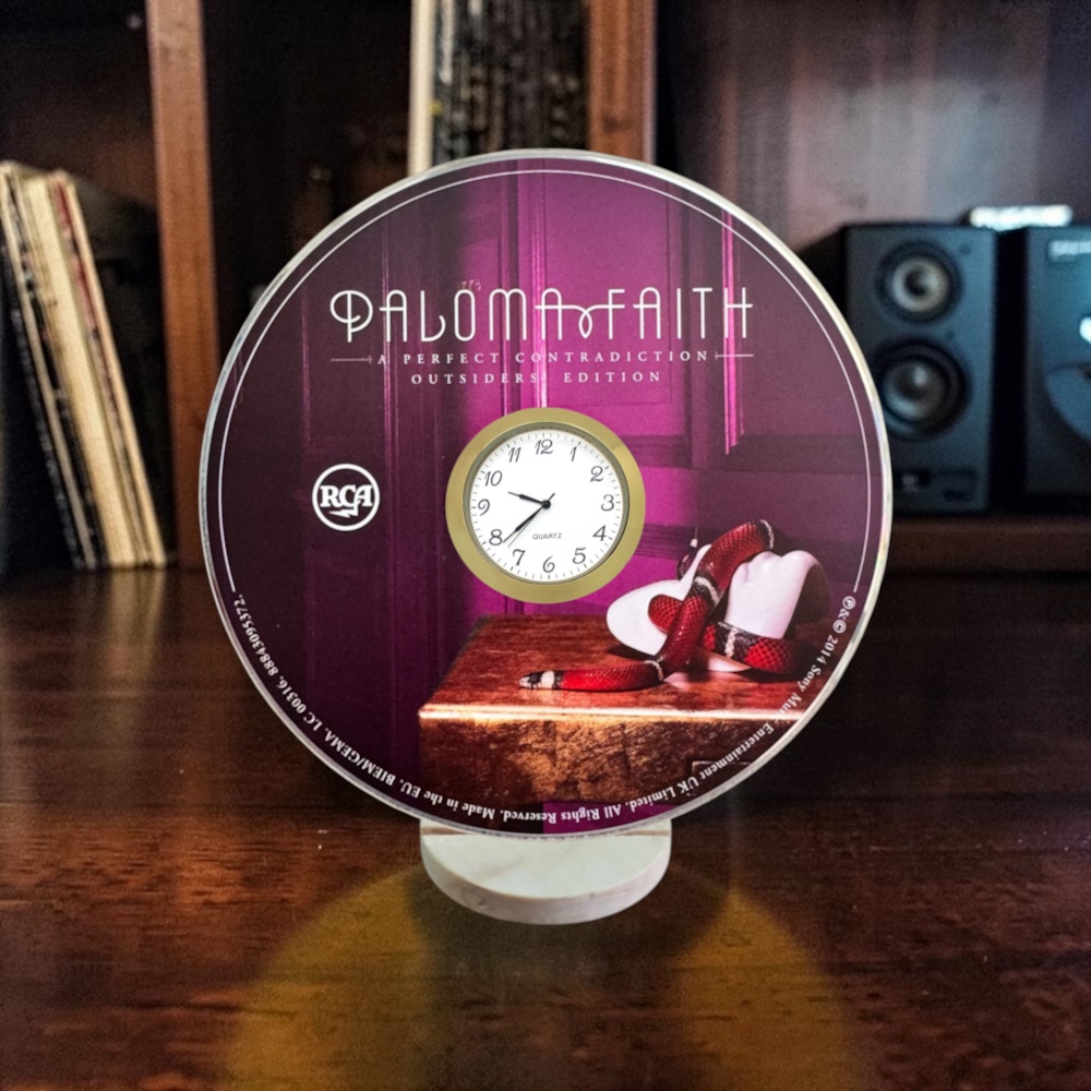 Paloma Faith CD Desk Clock Upcycled Music Fan Gift Man Cave Home Bar