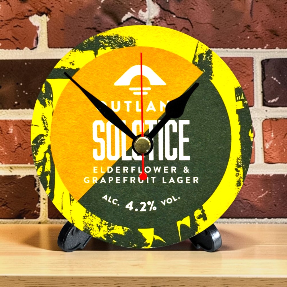 Novelty Beer Mat Clocks With Display Stand – Outland Solstice