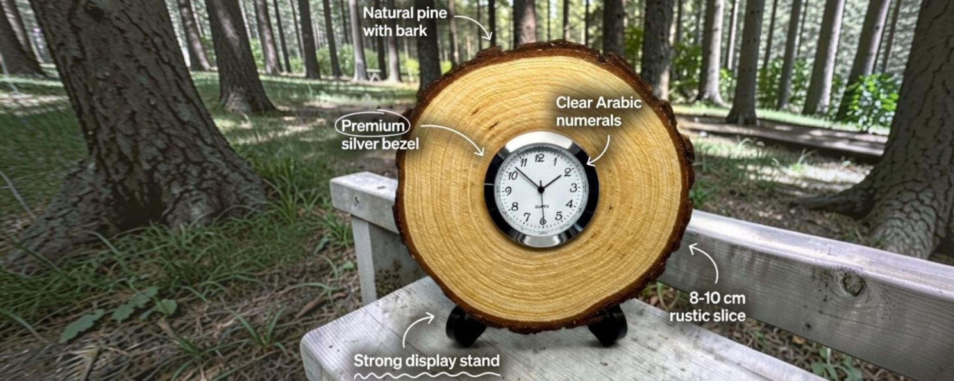Natural Wooden Desktop Clock